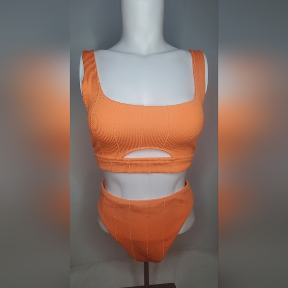aerie Other - Aerie Size M - 2 Piece Set - High Waisted Orange Bikini